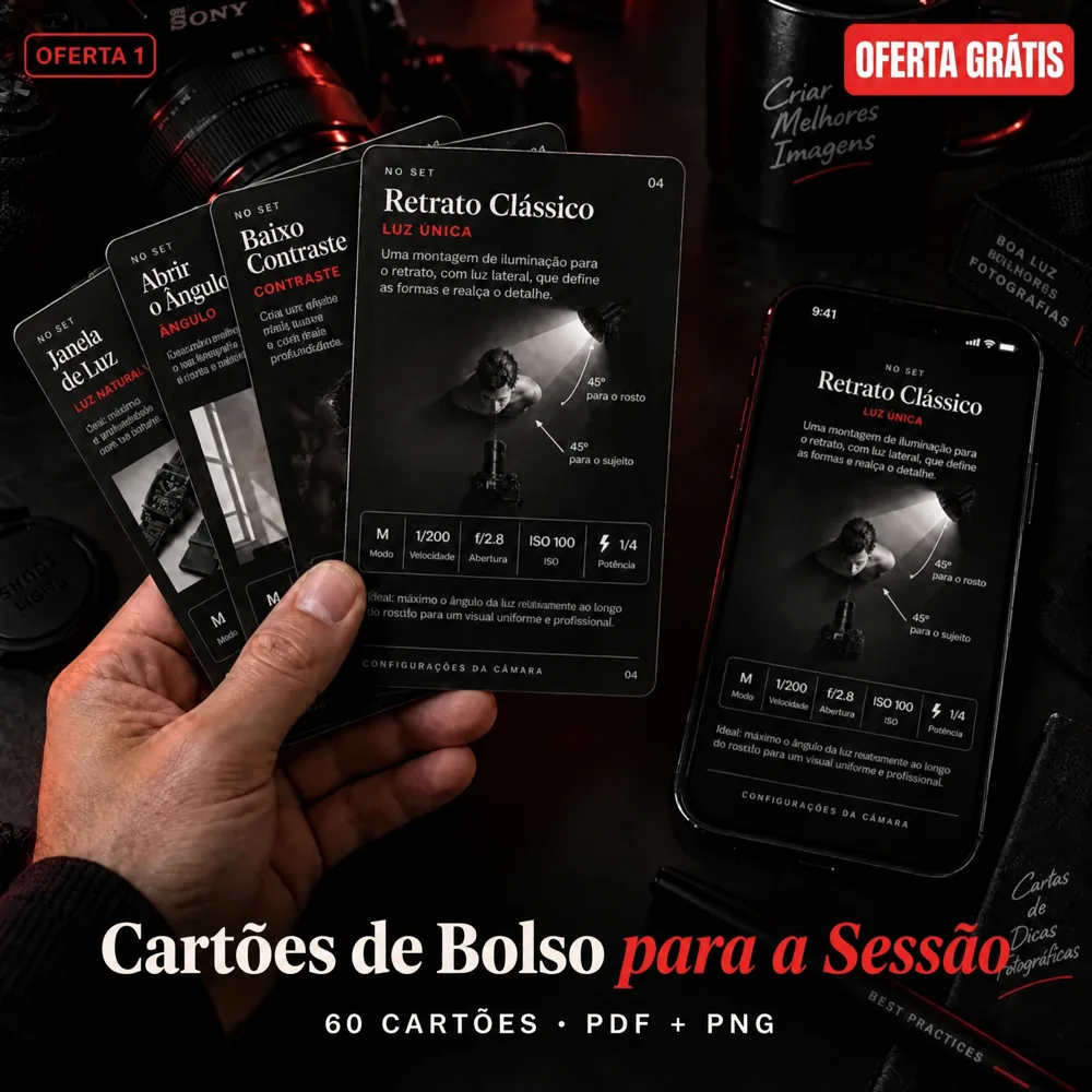 Cartões de Bolso para a Sessão