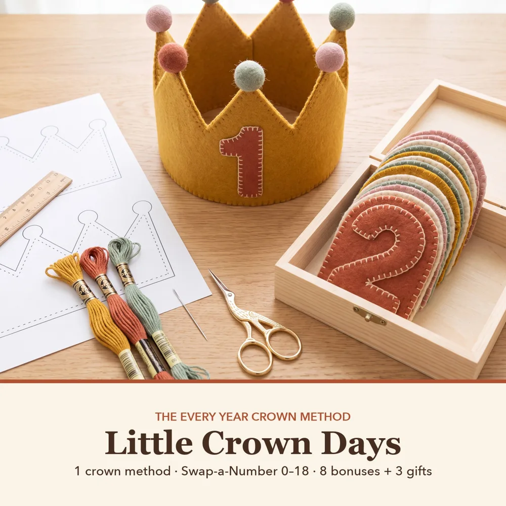 Little Crown Days felt birthday crown